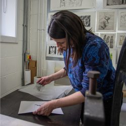 Birds & Boobs — some designs were drypoint etched